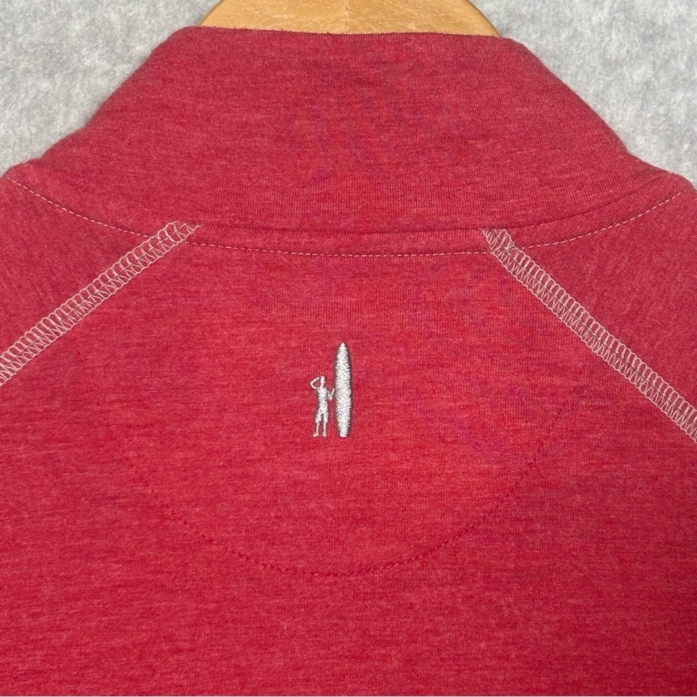 Johnnie-O Natural Performance 1/4 Quarter Zip Pullover-Red Maroon-Men Medium - Picture 6 of 6